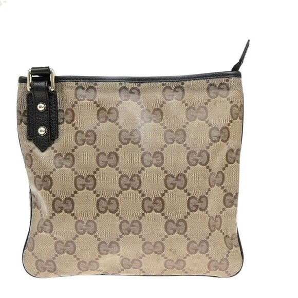 GUCCI Logo GG Pattern Crossbody Shoulder Bag Coating Canvas Leather BN 80ED829 - Picture 1 of 16